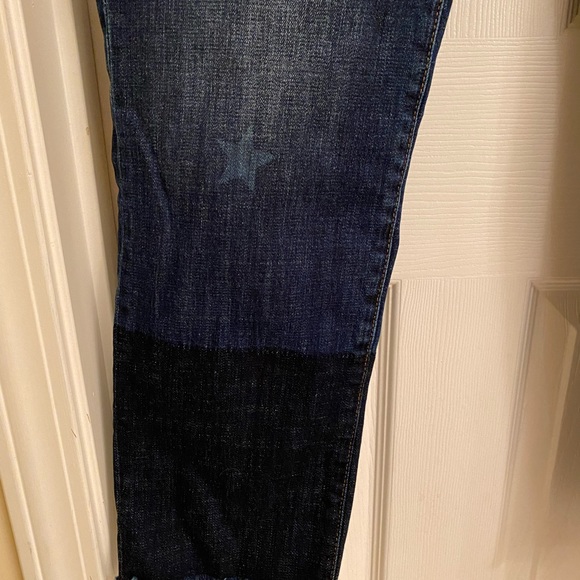 CAbi 3937 Slim Boyfriend Jeans Star Print Celebrity Wash Raw Hem - Picture 6 of 15